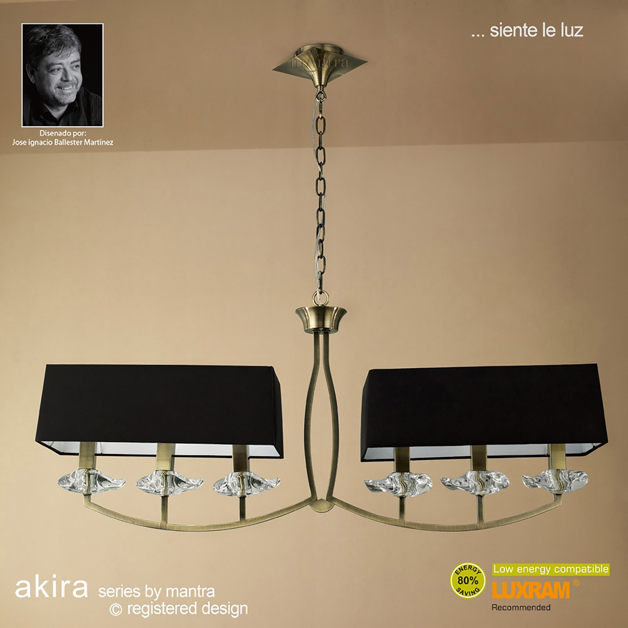 Akira AB Ceiling Lights Mantra Multi Arm Fittings